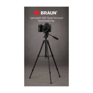 168S BRAUN TRIPODE 168CM 1.5KG.